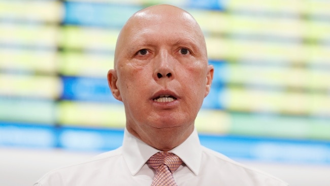 Former defence minister Peter Dutton is emerging as the odds-on favourite to win the Liberal leadership. Picture: Lachie Millard