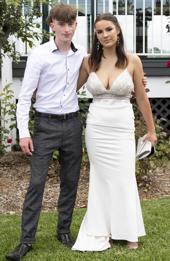 Ryan Murphy and Holly Foenander at St Paul's Year 10 formal at Hawkesbury Race Club.Picture: Monique Harmer