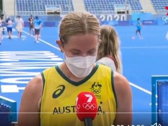 Hockeyroos captain Edwina Bone after her team’s defeat.