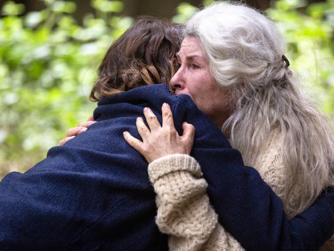 Robyn Nevin and Emily Mortimer in a scene from the movie Relic. Supplied by Stan.