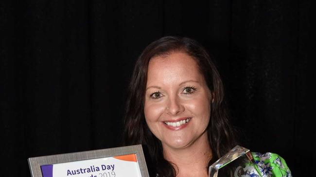 Australia Day celebration at the Brolga in Maryborough - Rebecca Knowles - winner Cultural Award of the Year. Picture: Alistair Brightman