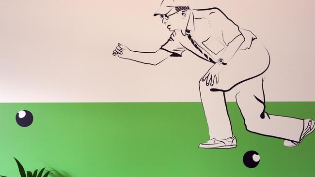 Artwork inside Balmain Bowling Club.