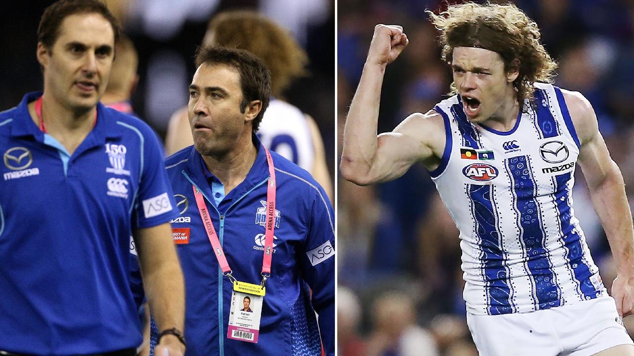 North Melbourne steadied late to win what will likely be Brad Scott's final game as senior coach.