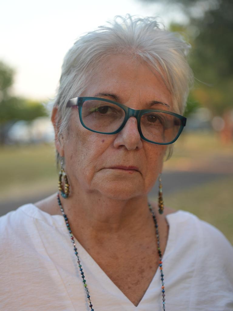 Gurindji woman and Aboriginal activist Josie Crawshaw at the #JusticeforCassius vigil. Picture: (A)manda Parkinson