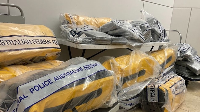 Cocaine seized at the Port of Gladstone. Picture: Australian Federal Police