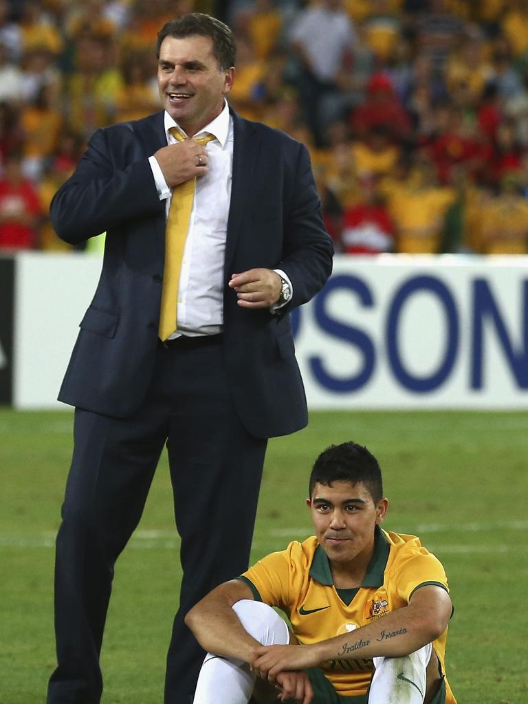 Postecoglou after the 2015 Asian Cup victory over South Korea. (Photo by Ryan Pierse/Getty Images)