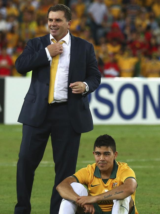 Postecoglou after the 2015 Asian Cup victory over South Korea. (Photo by Ryan Pierse/Getty Images)