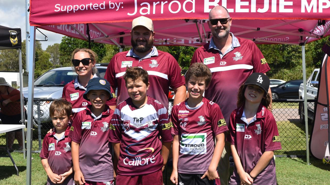 The Kawana Dolphins team at the Play Something Unreal rugby league clinic in Kawana. Picture: Sam Turner