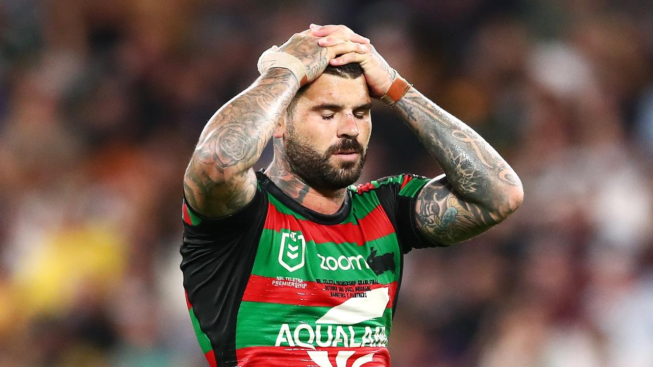 Adam Reynolds looks dejected late in South Sydney’s gut-wrenching defeat. Picture: Getty