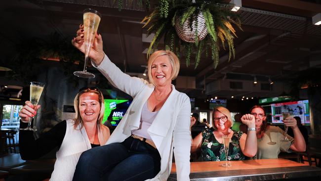 Enjoying a drink at the Broadbeach Tavern are, Debbie Oliver, Donna Maxwell, Susan Rainbow and Claire McKay. Photo: Scott Powick