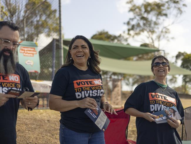 Jacinta Price at Rancorn State School polling booth in Brisbane. Picture: Supplied via NCA NewsWire
