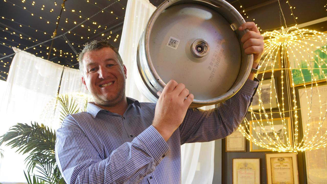 KEGS ARE READY: Cory Pearson from Hotel Norville says there are plenty of kegs left to drink after a downturn in trade due to the Omicron outbreak across the Darling Downs in recent weeks.