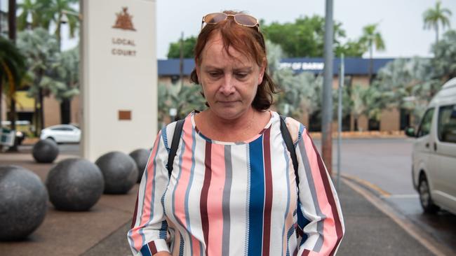 Former NT court media liaison officer Cynthia Thompson leaves the Darwin Local Court on a good behaviour bond. Picture: Pema Tamang Pakhrin