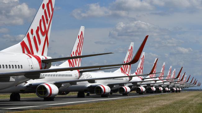 Virgin Australia’s fight with lessors over the return of four Boeing 737 engines has descended into comedy. Picture: Darren England/AAP