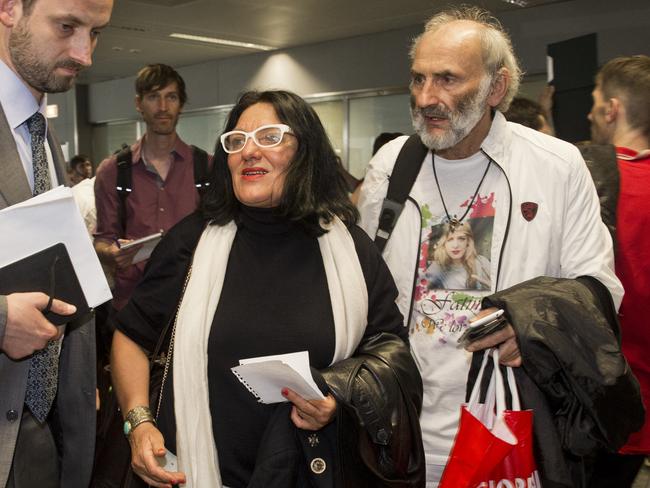 George and Angela Dyczynski, the Perth-based parents of Fatima Dyczynski, believed to be a MH17 victim, in Kiev on the way to the flight’s Ukrainian crash site. Picture: Ella Pellegrin