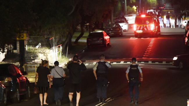 Police seal off William Street overnight. Picture: Gordon McComiskie