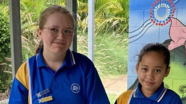 Mount Perry State School leaders 2023: Aurelia and Miracle.