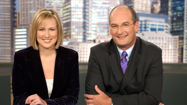 Doyle and David Koch in 2003 — the early days of Sunrise. Picture: Supplied