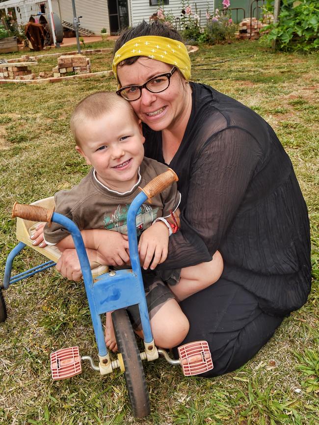 Felix, 4, with mum Alyssa McNeilly. Picture: Tony Gough