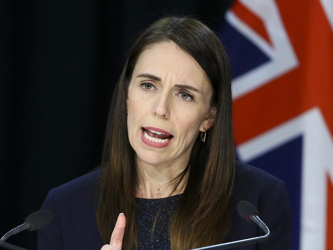 WELLINGTON, NEW ZEALAND - JUNE 29: Prime Minister Jacinda Ardern speaks during a post cabinet press conference at Parliament on June 29, 2020 in Wellington, New Zealand. Prime Minister Jacinda Ardern announced that the Government is prioritising its latest investment in PPE for frontline health workers, including staff at managed isolation and quarantine facilities. It will ensure health and frontline workers will continue to receive comprehensive PPE for close contact with returnees. Returnees will also be required to wear face masks when they are in common or exercise areas. (Photo by Hagen Hopkins/Getty Images)