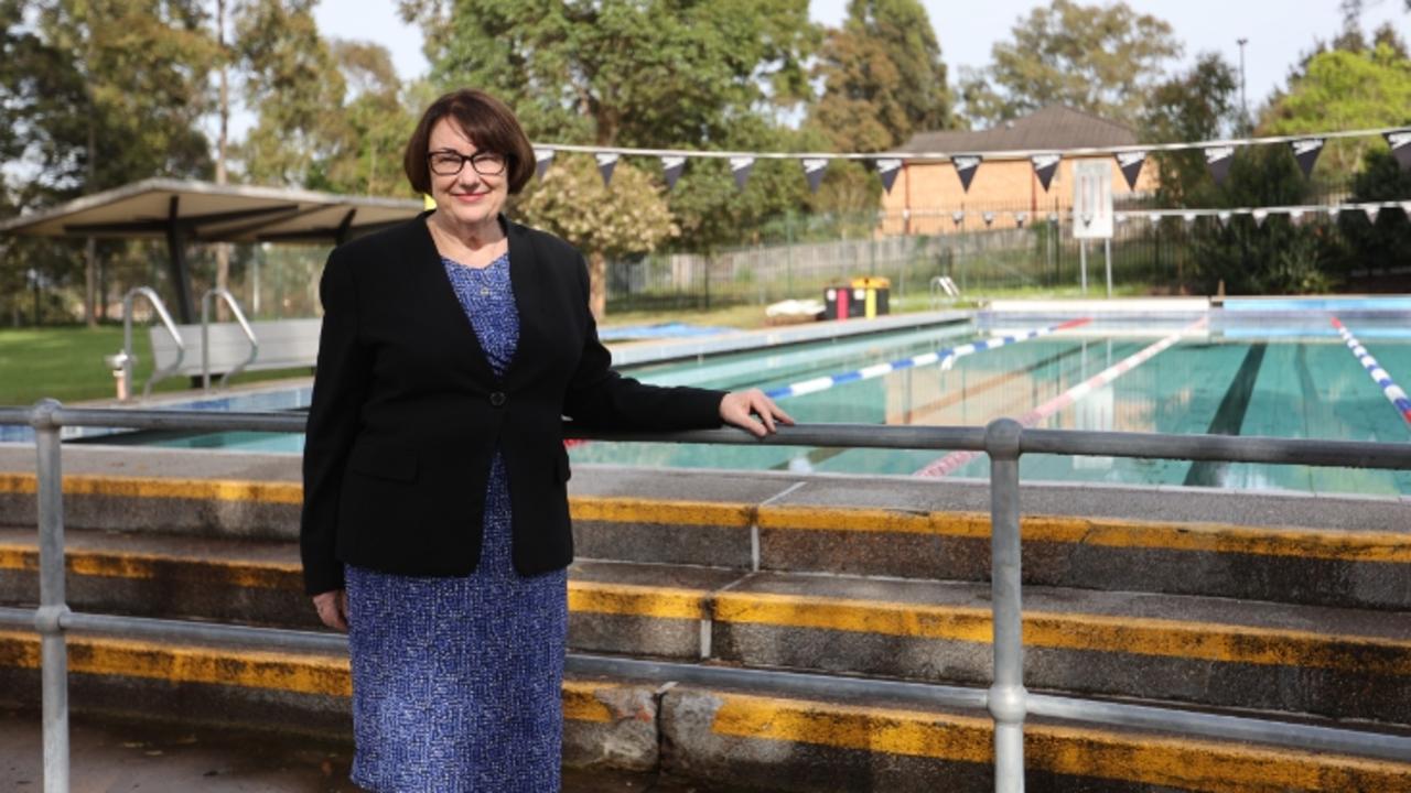 Cumberland Mayor Lisa Lake at Guildford Swimming Centre, which is getting a $14.6 million upgrade from WestInvest funds.