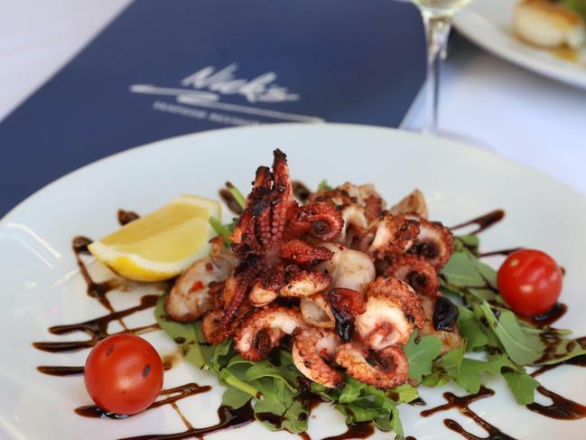 Nick's Seafood Restaurant’s chargrilled octopus. Picture: Jenifer Jagielski