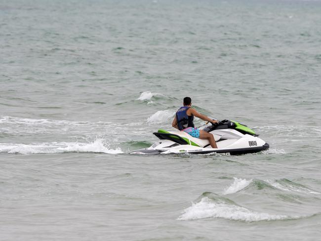 A jet skier near Rye boat ramp. Picture: Andy Brownbill