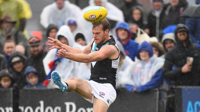 Jack Watts completed a good day for the Power’s recruits. Picture: AAP Image/Julian Smith