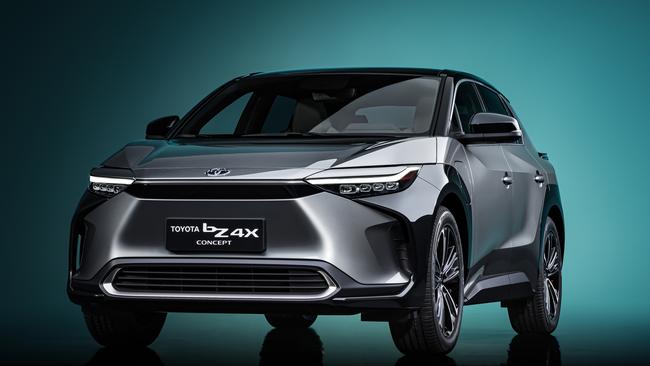 2021 Toyota BZ4X electric SUV concept.