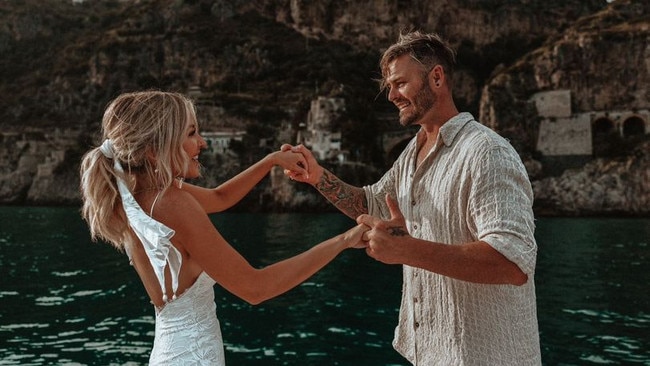 Sunshine Coast Instagram stars Chris Jensen and Tayla Made tied the note in an elopement ceremony in Positano, Italy, on May 23. Picture: Amalfitana Photographer