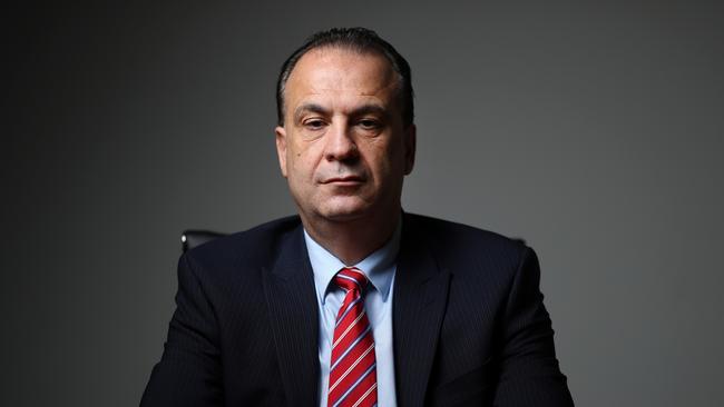 Racing NSW CEO Peter V'Landys pictured in their Sydney office boardroom. Picture: Jonathan Ng