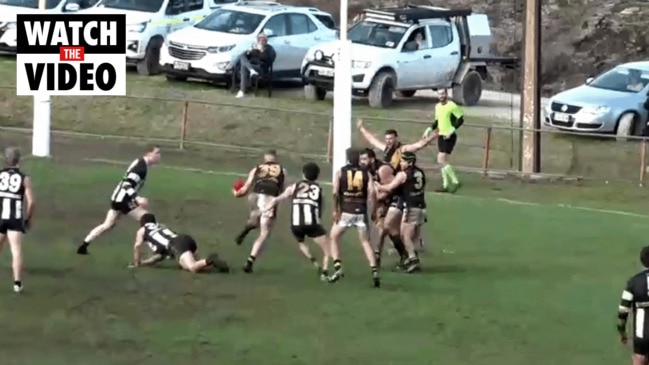 Lobethal fans and players celebrate extra time premiership