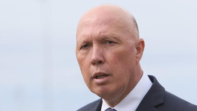 Defence Minister Peter Dutton has compared Russia and China with Nazi Germany. Picture: Emma Brasier