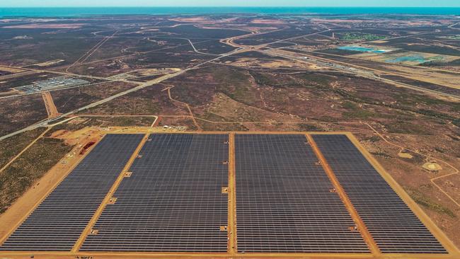 An aerial view of APA’s solar farm.