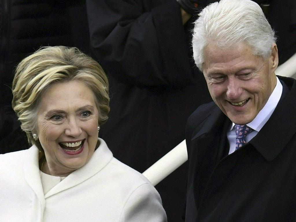 The Clintons. Picture: AFP