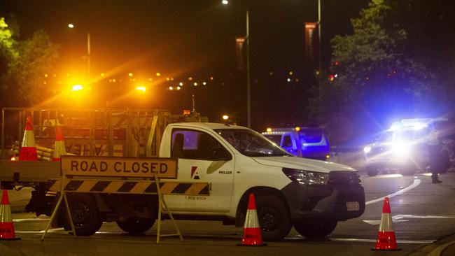 Police have charged a man after an incident at a community festival in Nightcliff on Saturday night. Picture: Floss Adams.