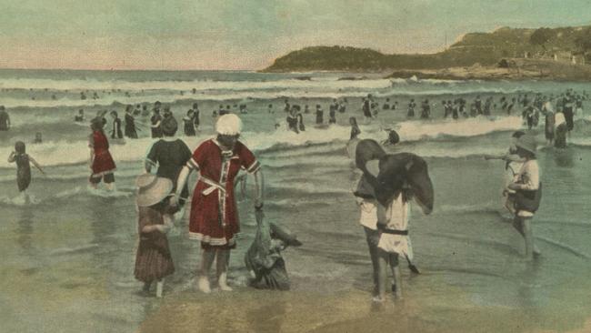 Bathers at Manly in the early 1900s. Picture Northern Beaches Library