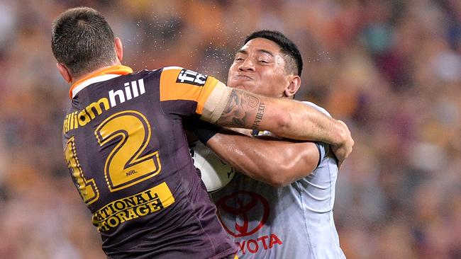 Jason Taumalolo racked up plenty of run metres for the Cowboys.