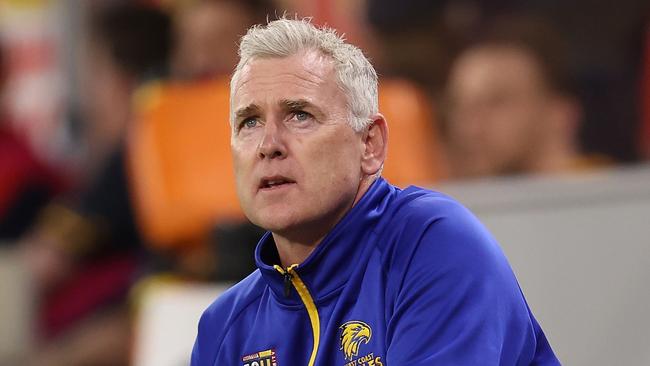 West Coast coach Adam Simpson on the sidelines during the 2023 season. Picture: Paul Kane/Getty Images.