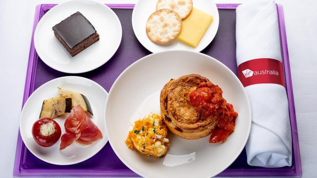 Lamb and rosemary pies are among the offerings for business class passengers on Virgin Australia from Thursday, March 25.