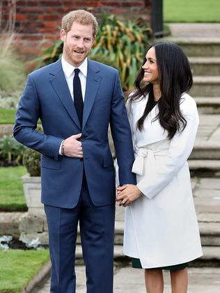 Prince Harry and Meghan Markle publicly announced their engagement at The Sunken Gardens at Kensington Palace last year. Picture: Chris Jackson/Getty Images