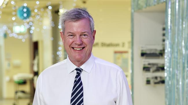 Queensland Health Minister Tim Nicholls has visited the Cairns Hospital as part of his regional tour of public health facilities. Queensland Health Minister Tim Nicholls at Cairns Hospital's surgical south ward. Picture: Brendan Radke