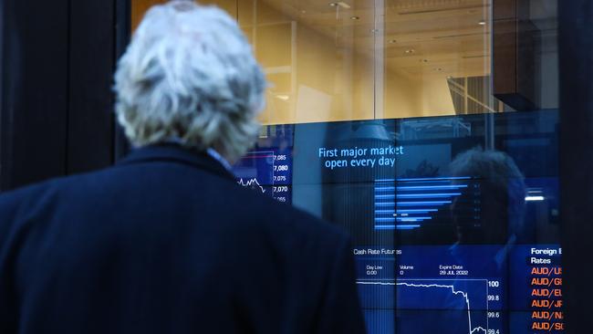 SYDNEY, AUSTRALIA - NEWSWIRE PHOTOS June 06 2022:  A general view of the digital boards at the ASX in Sydney. Picture NCA Newswire/ Gaye Gerard.