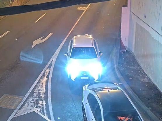 The cars are seen exiting the M5 Motorway at Bexley Road in Kingsgrove. Picture: NSW Police