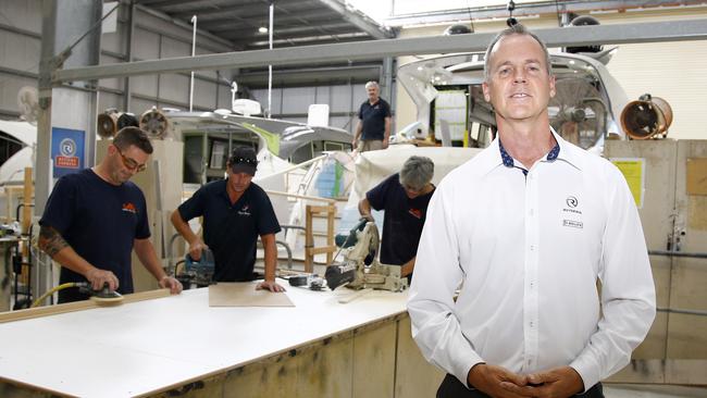 Riviera Australia chairman Rodney Longhurst who launched the company’s 6000th motor yacht at Coomera.