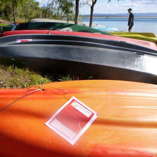 Agnes Water and Seventeen Seventy residents have been left shocked after council workers put abandoned vessel notices with threats of seizure on popular kayaks left at the shoreline. Picture: supplied.