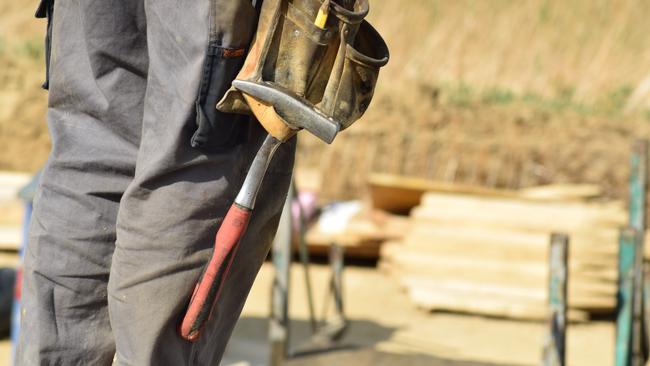 Construction, tradesman, tradie, building, site, worker, high-vis, hi-vis, crane, generic shots.