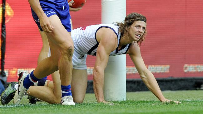 Nat Fyfe didn’t have the best of game against the Bulldogs.