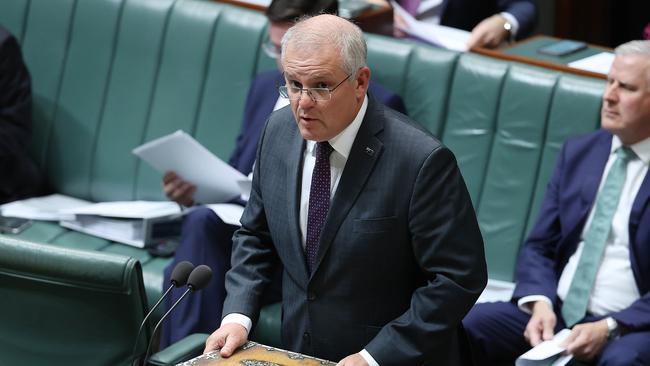 Prime Minister Scott Morrison will take a new report on the ‘gaps’ in support for harassment and assault victims in parliament to Cabinet. Picture: NCA NewsWire / Gary Ramage