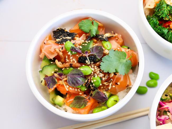 Salmon poke bowl at Opera Kitchen. Picture: Jenifer Jagielski